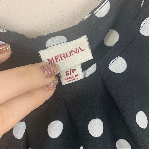 SALE❤️Merona small sleeveless polka dot blouse (J1) - Picture 7 of 8